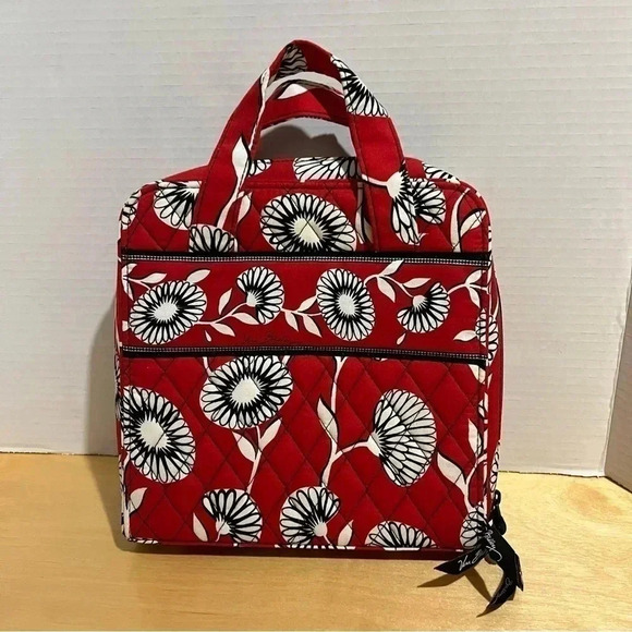 Vera Bradley NWT Deco Daisy Red Floral  Organizer Tech Case Bag Retired Pattern - Picture 1 of 12